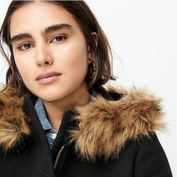 J. Crew Coat Chateau Parka Italian Stadium Cloth Wool Size 0 NWT - Picture 4 of 15